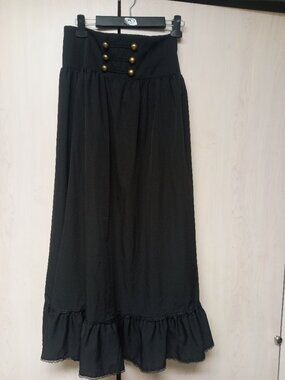 Cider Ruffle Maxi Skirt Lace Up